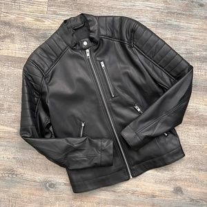 H&M Men’s Black H&M Racer Biker Jacket - S